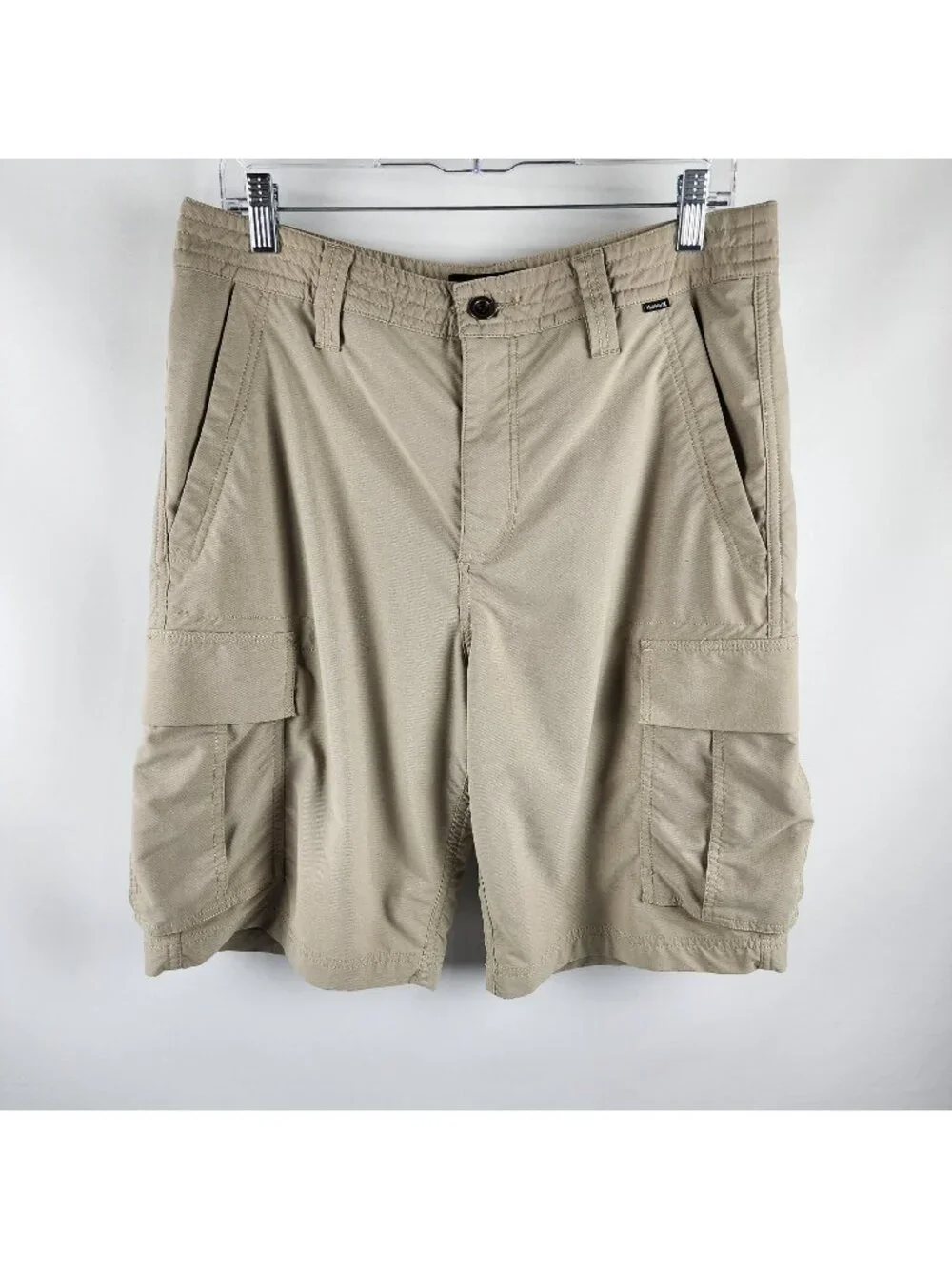 Hurley Nike Shorts Mens 32x11 Tan Cargo Dri-Fit